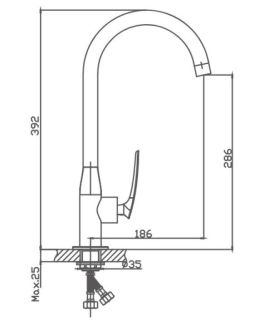 Смеситель для кухни Haiba HB70616 хром